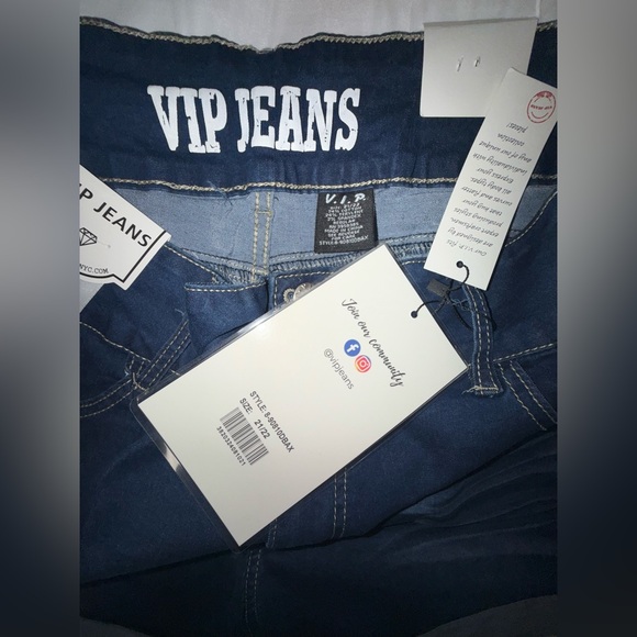 84- NWT VIP JEANS SHORT JEAN SIZE 21/22 STRETCH - Picture 5 of 6